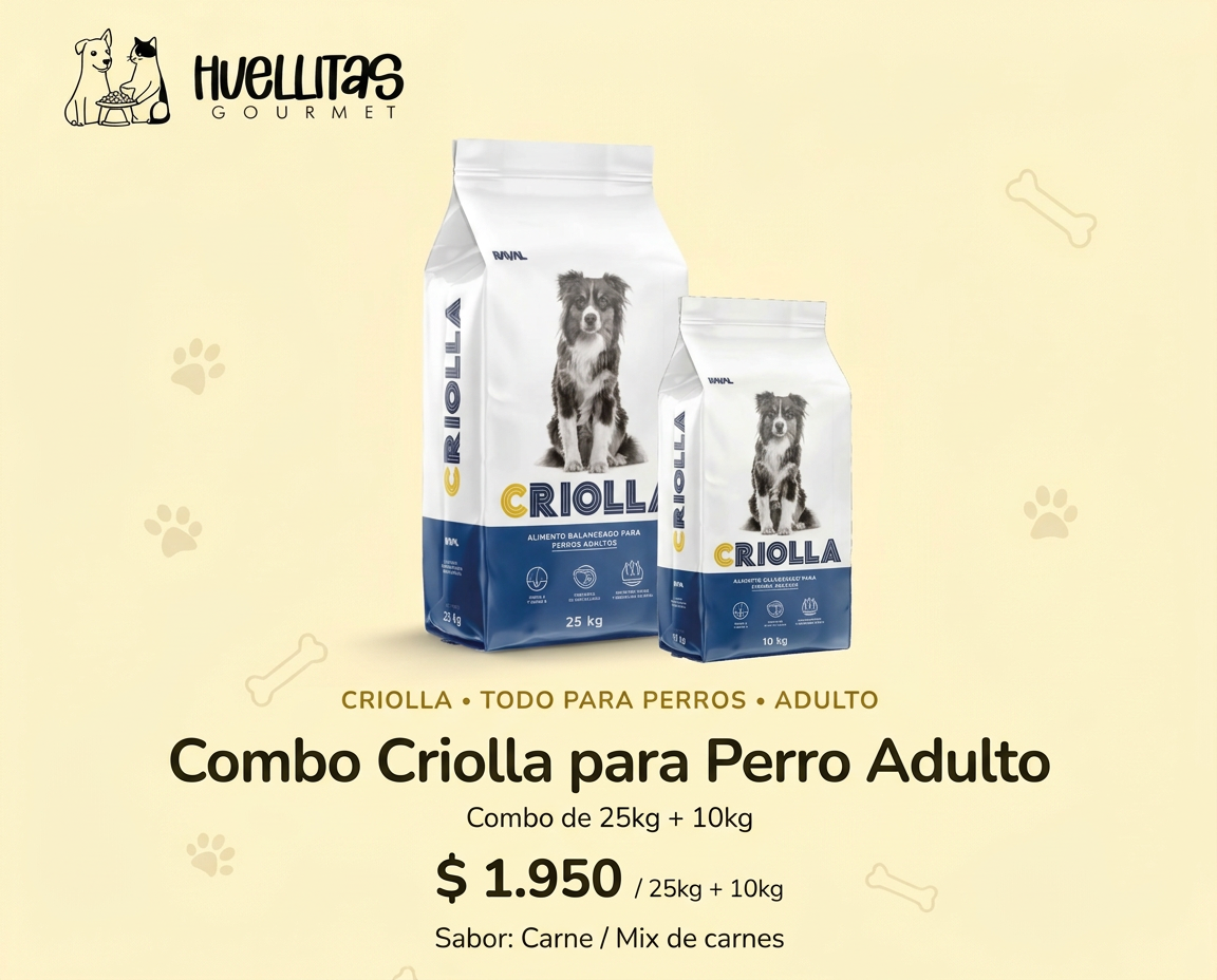 Combo Criolla para Perro Adulto
