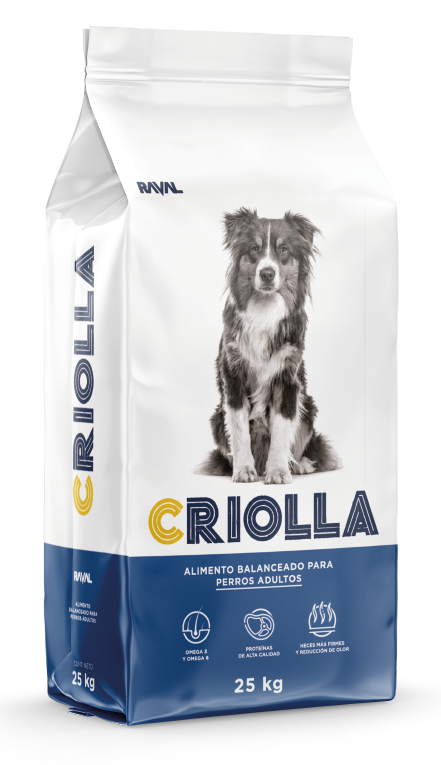 Bolsa de Criolla para Perro Adulto, presentación de 25kg