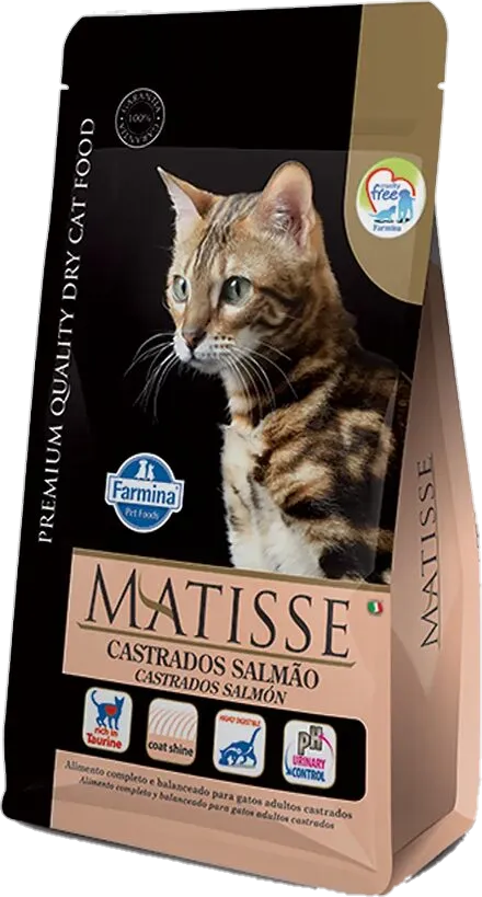 Bolsa de Farmina Matisse Gato Castrado Salmón, presentación de 7,5kg