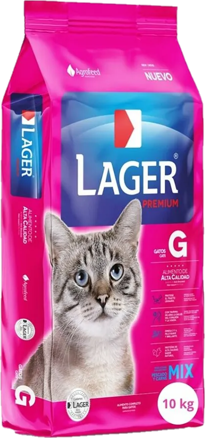 Bolsa de LAGER Gatos Premium Adultos, presentación de 10kg