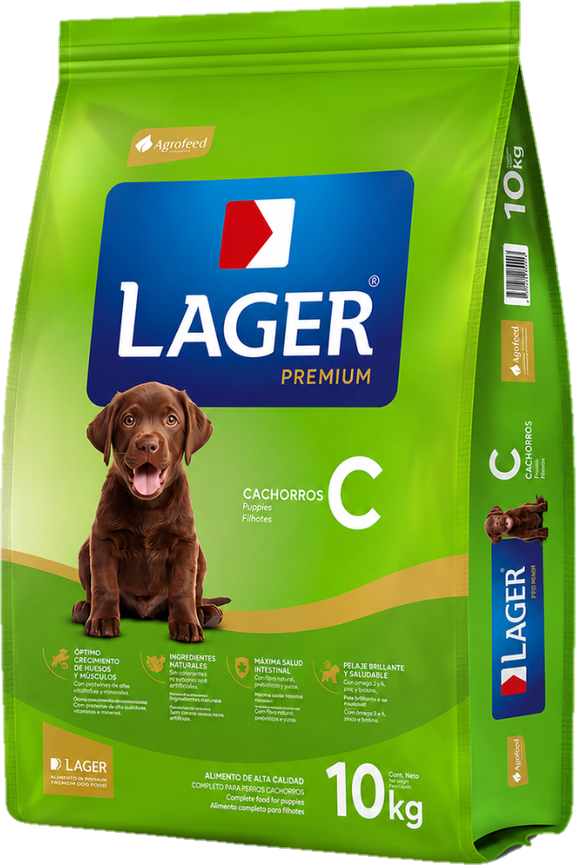 Bolsa de LAGER Premium Cachorros, presentación de 10kg