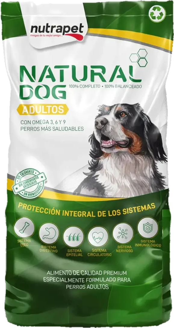 Bolsa de Natural Dog Adultos, presentación de 22kg