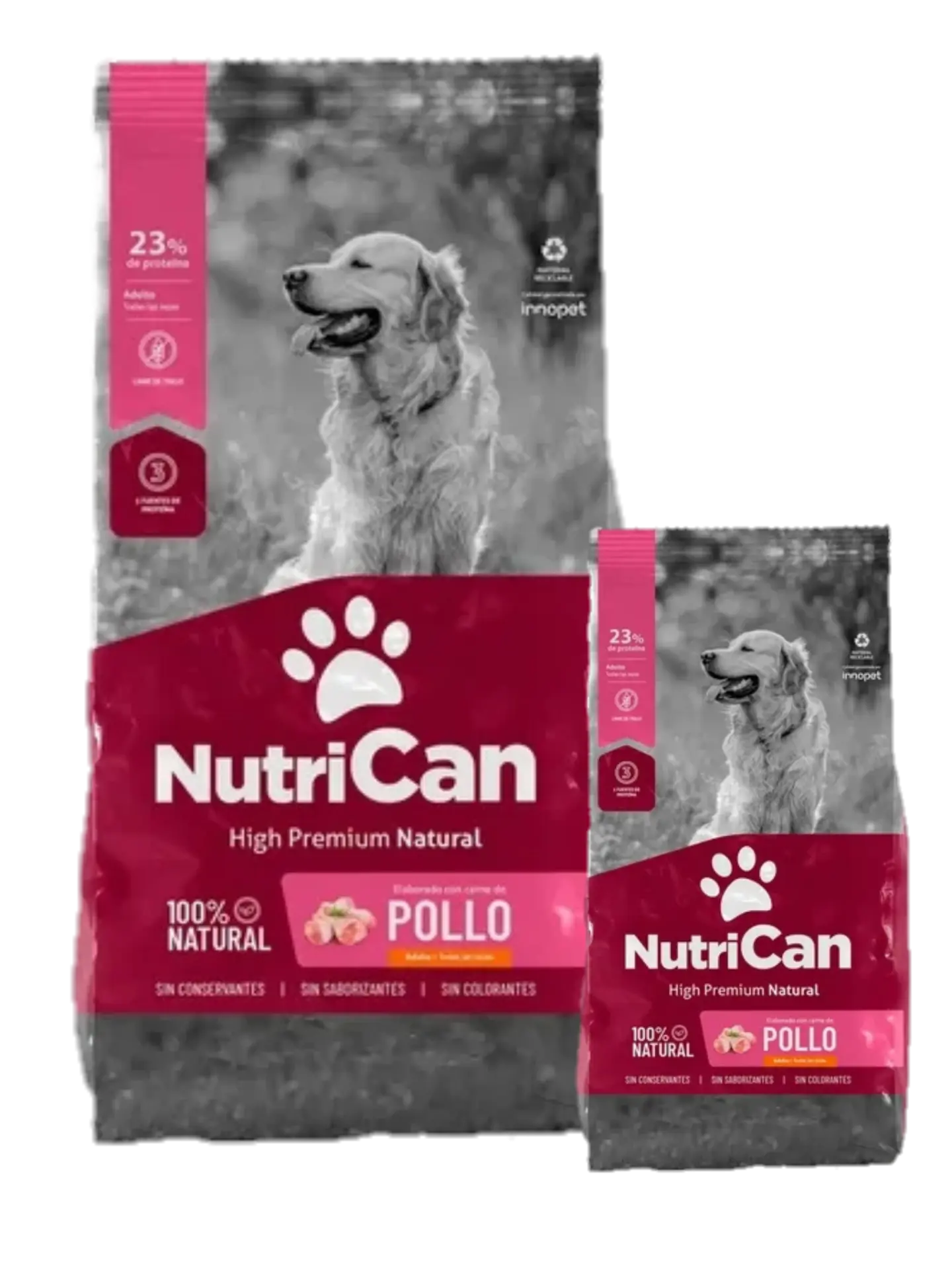 Bolsa de Combo NutriCan High Premium Natural Adultos, presentación de 22kg + 8kg