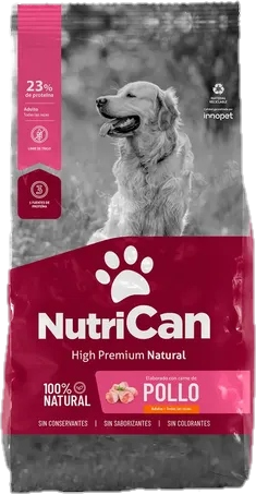 Bolsa de NutriCan High Premium Natural Adultos, presentación de 8kg