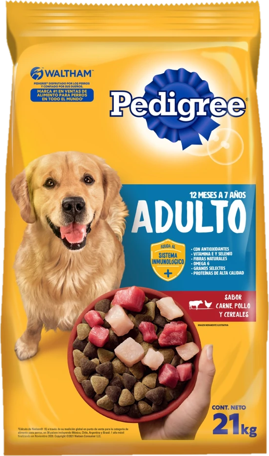 Bolsa de Pedigree Adulto, presentación de 21kg