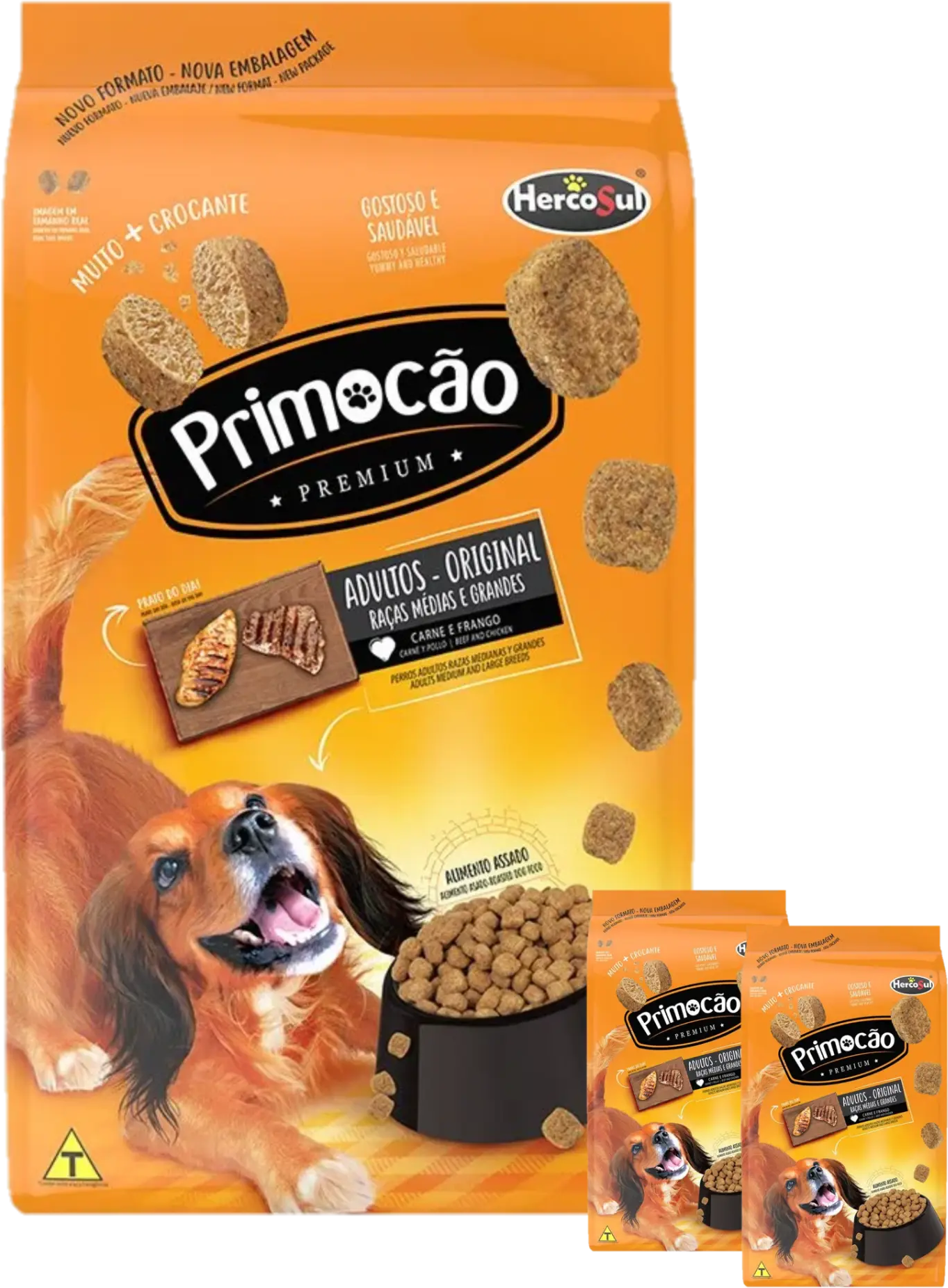Bolsa de Primocão Premium Original Adultos Razas Medianas y Grandes, presentación de 20kg + 2kg
